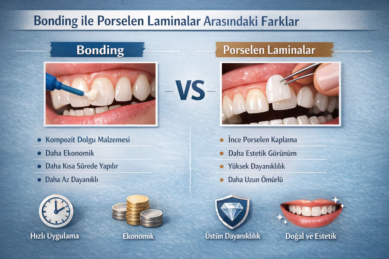 Bonding mi Porselen Lamina mı? Farkları, Avantajları ve Hangisi Daha İyi?