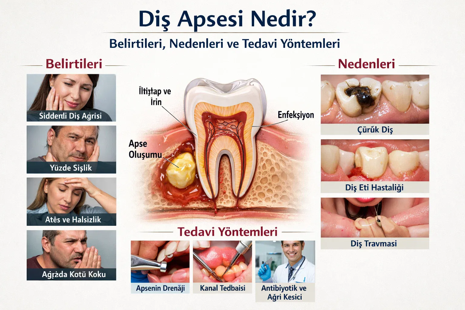 Diş Apsesi Nedir? Belirtileri, Nedenleri ve Tedavi Yöntemleri