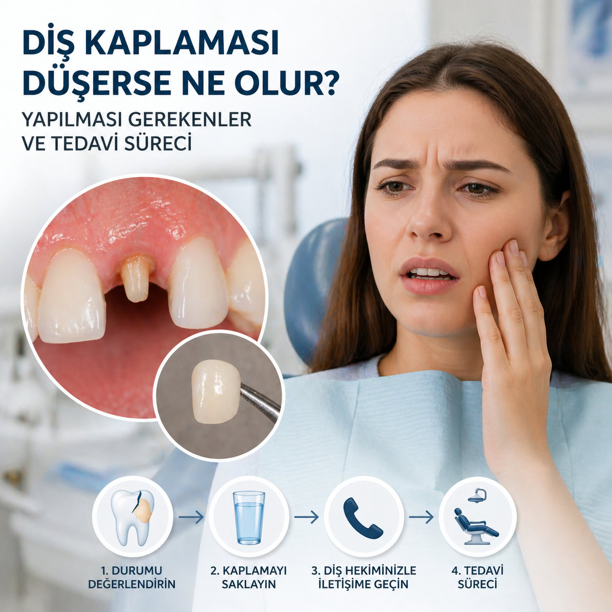 Diş Kaplaması Düşerse Ne Olur? Yapılması Gerekenler ve Tedavi Süreci