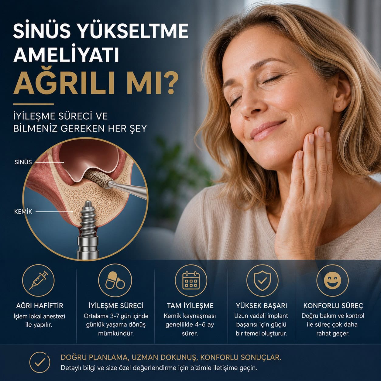 Sinüs Yükseltme Ameliyatı Ağrılı mı? İyileşme Süreci ve Bilmeniz Gereken Her Şey