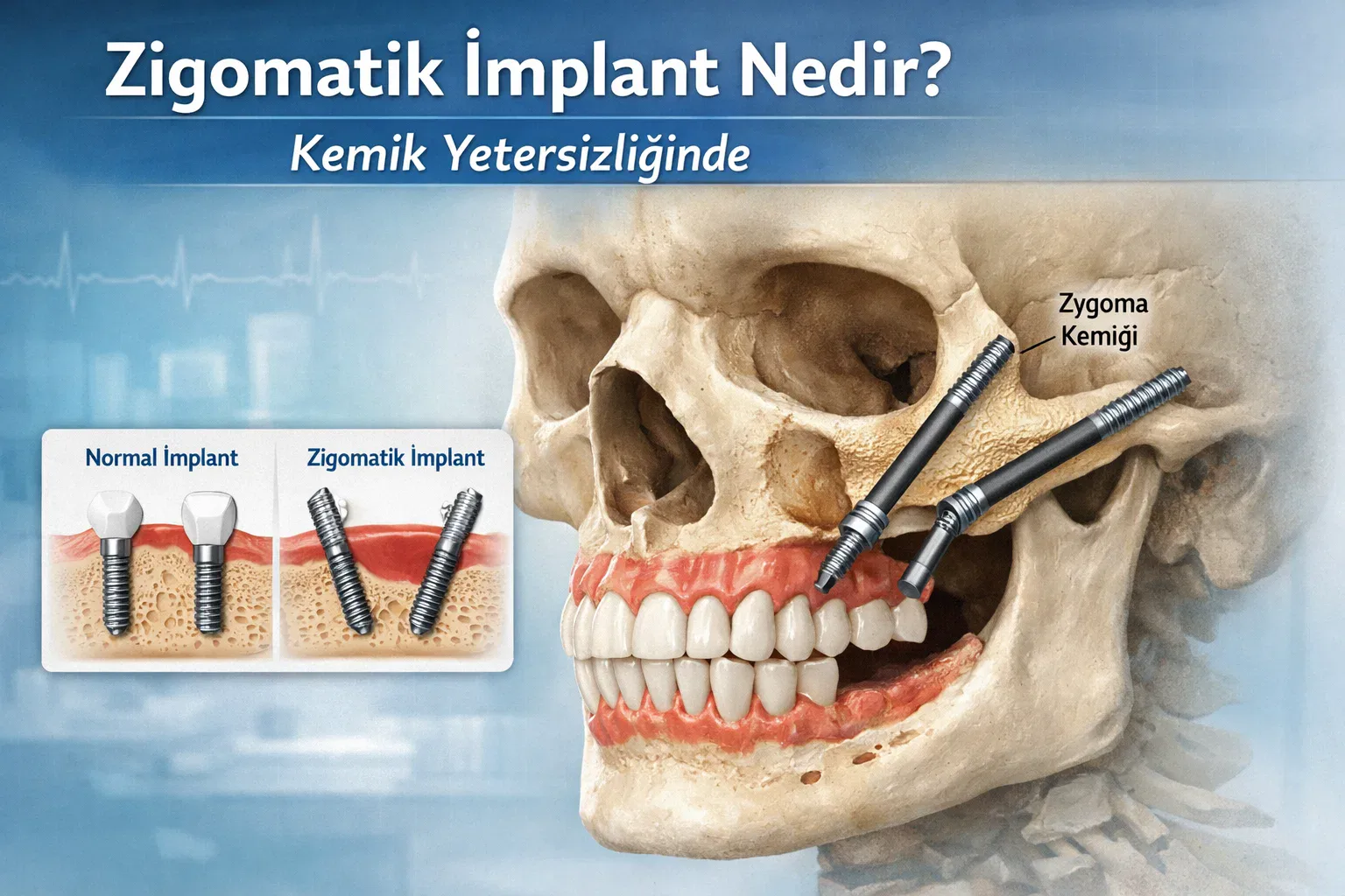 Zigomatik İmplant Nedir? Kemik Yetersizliğinde İmplantın En Güçlü Çözümü